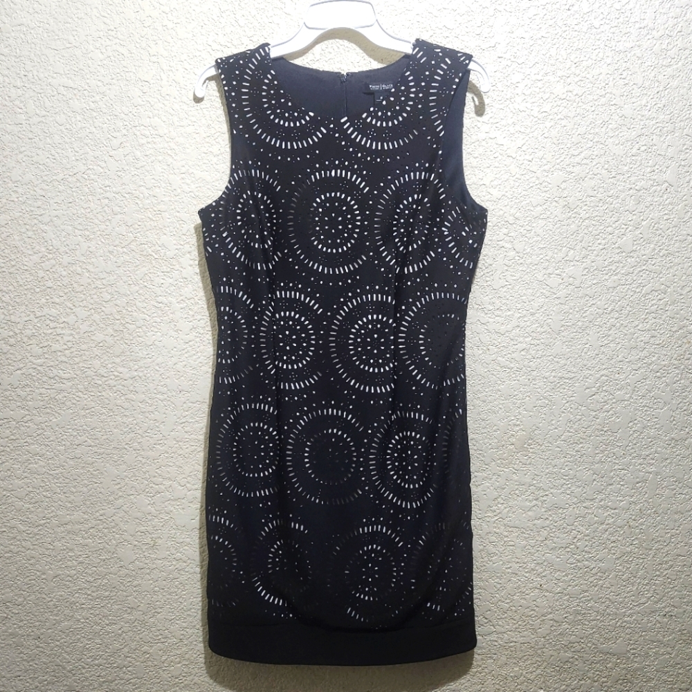 White House Black Market Elegant Black Sleeveless Sheath Dress